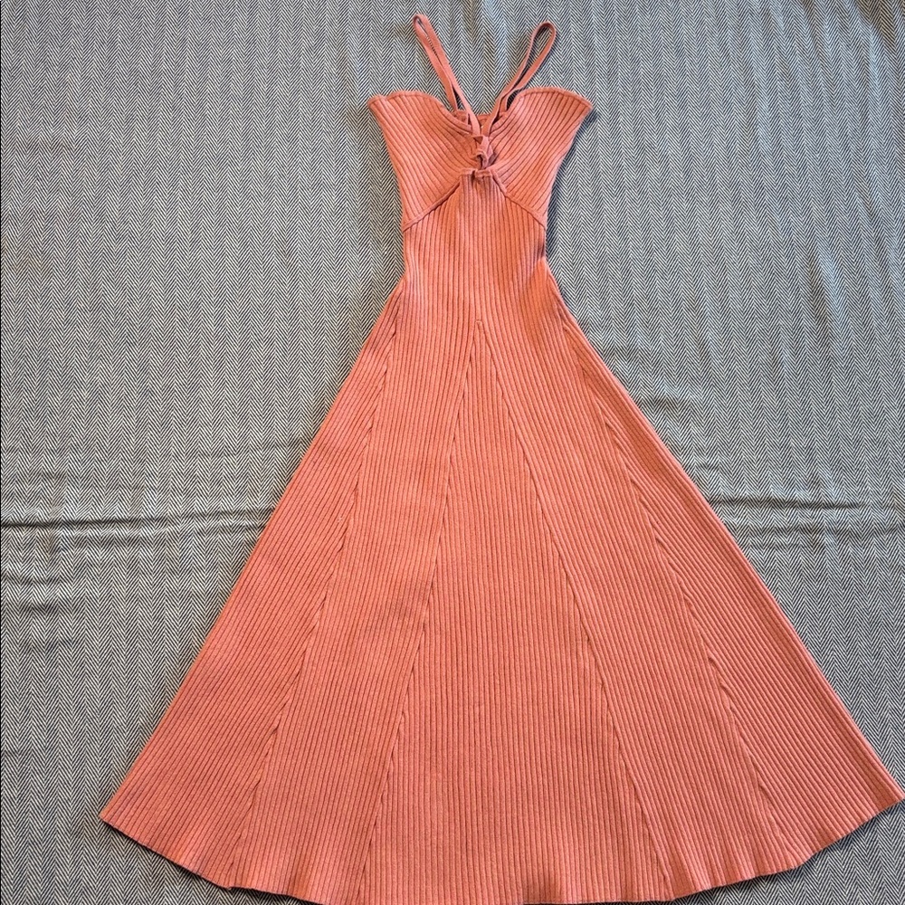 Anna Quan Strapless Coral Dress
